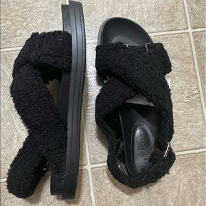 Brand new size 12 black sandals